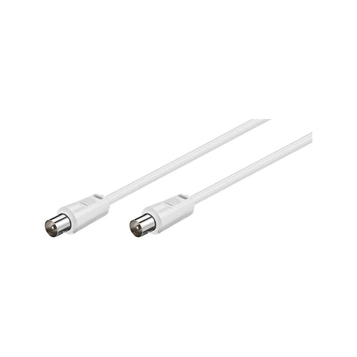 Goobay 5m Antenna Cable (<70 dB) (M/M) for TVs/Receivers/Radios - White - Image 2