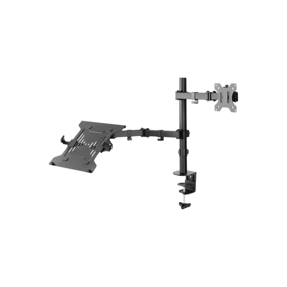 Goobay Monitor Mount Workstation Single Pole for 17-32" Screens (Black) - Image 4