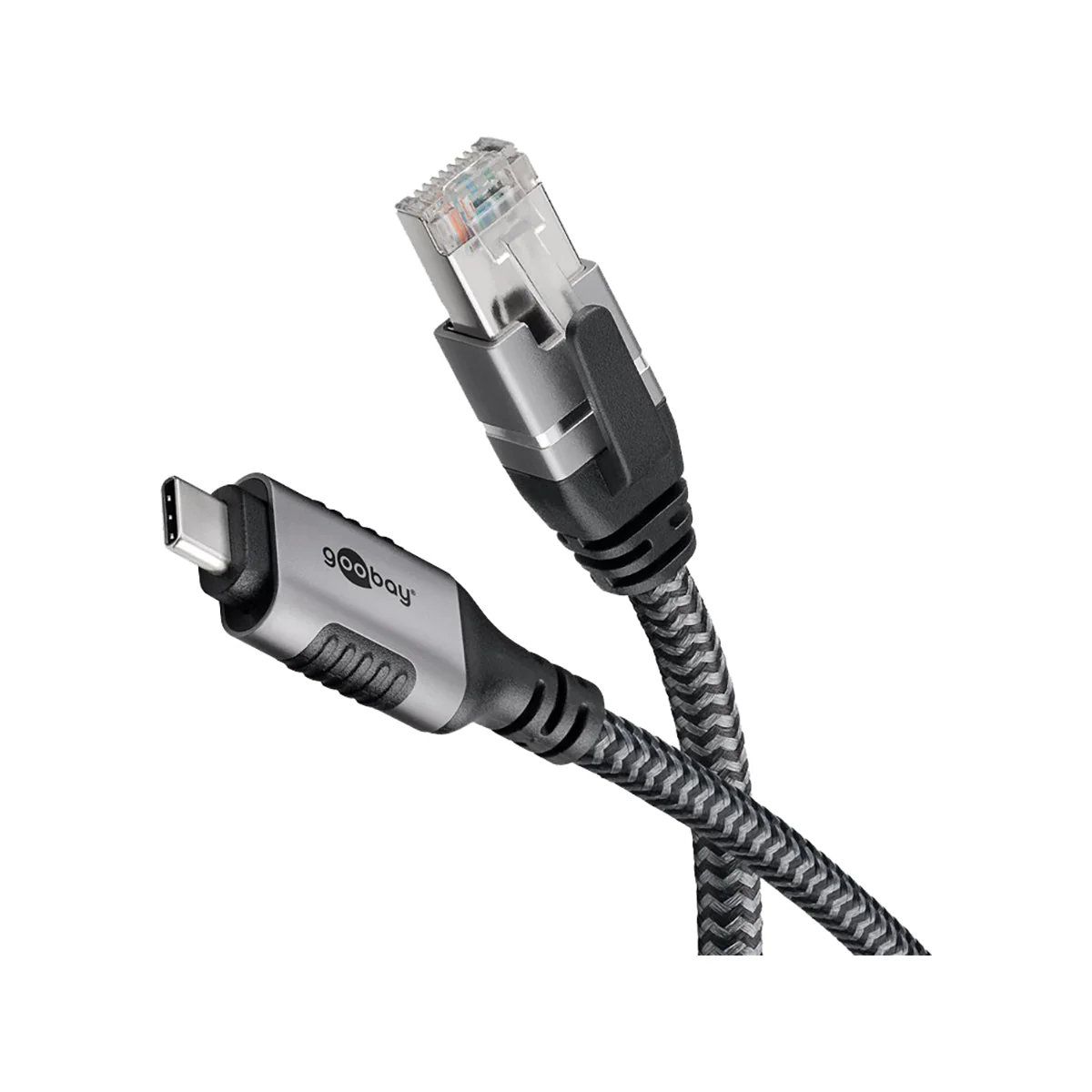 Goobay USB-C™ 3.1 to RJ45 Ethernet Cable 3m for Laptop/Tablet (Black) - Image 3