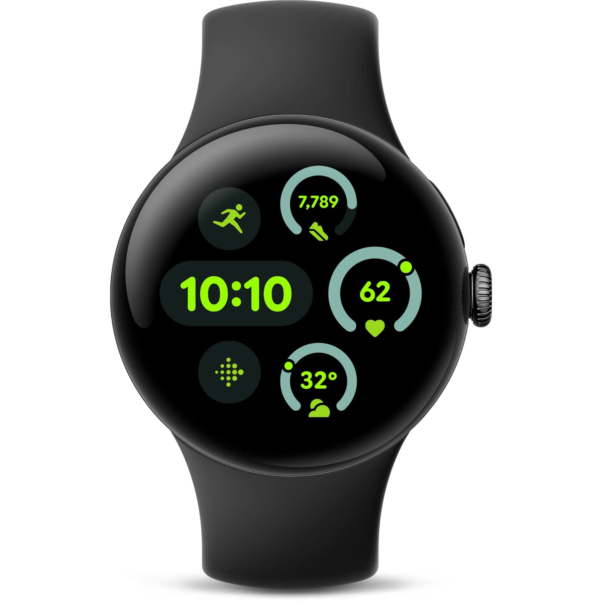 Google Pixel Watch 3 Wi-Fi 41mm ( Matte Black with Obsidian Active Band) - Image 2