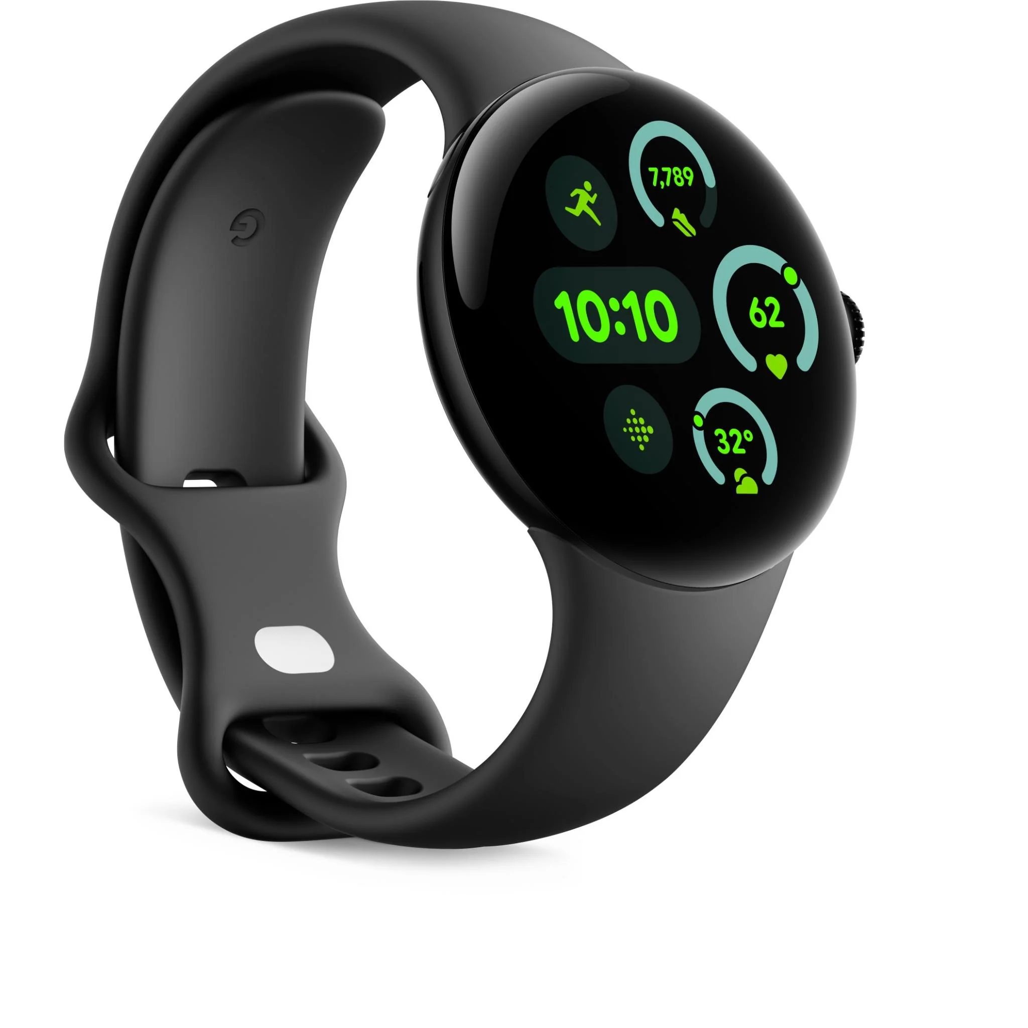 Google Pixel Watch 3 Wi-Fi 41mm ( Matte Black with Obsidian Active Band) - Image 3