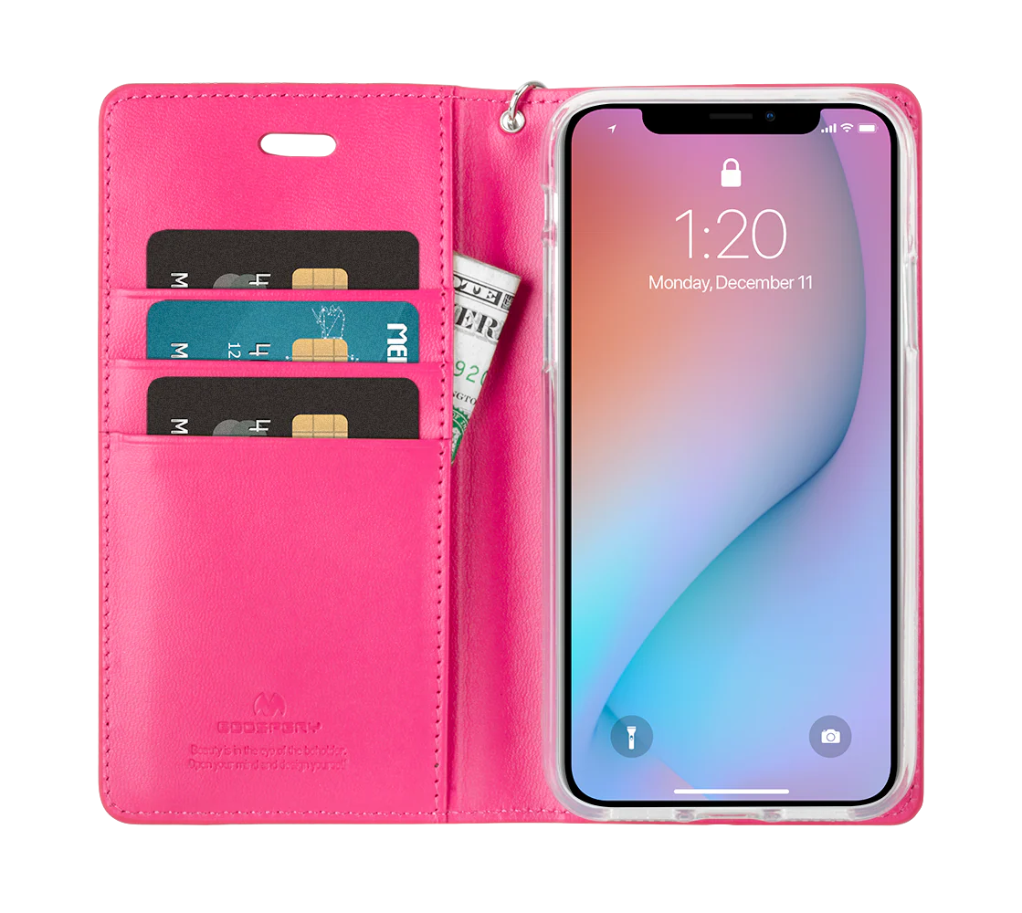 Goospery Bluemoon Flip Case for Galaxy S22 Plus - Hotpink - Image 4