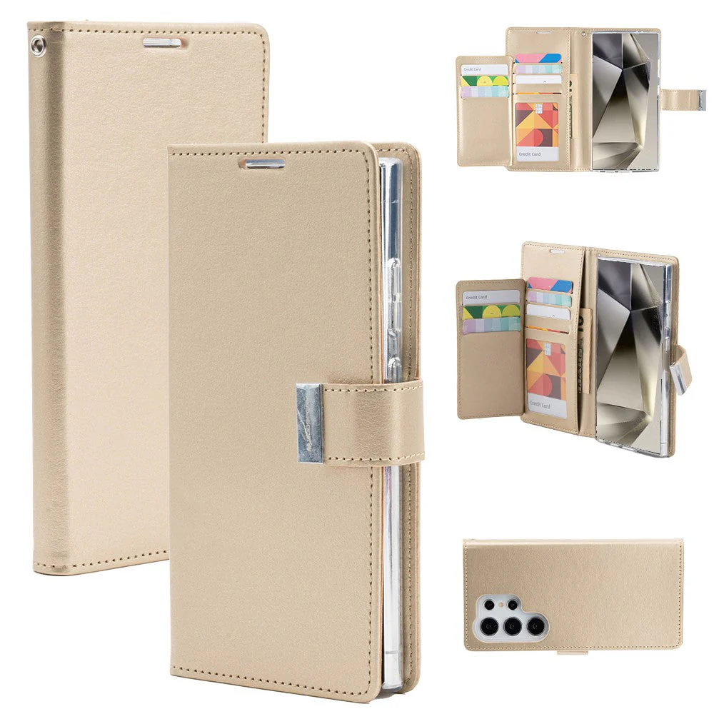 Goospery Rich Diary for Galaxy S24 Ultra - Gold - Image 2