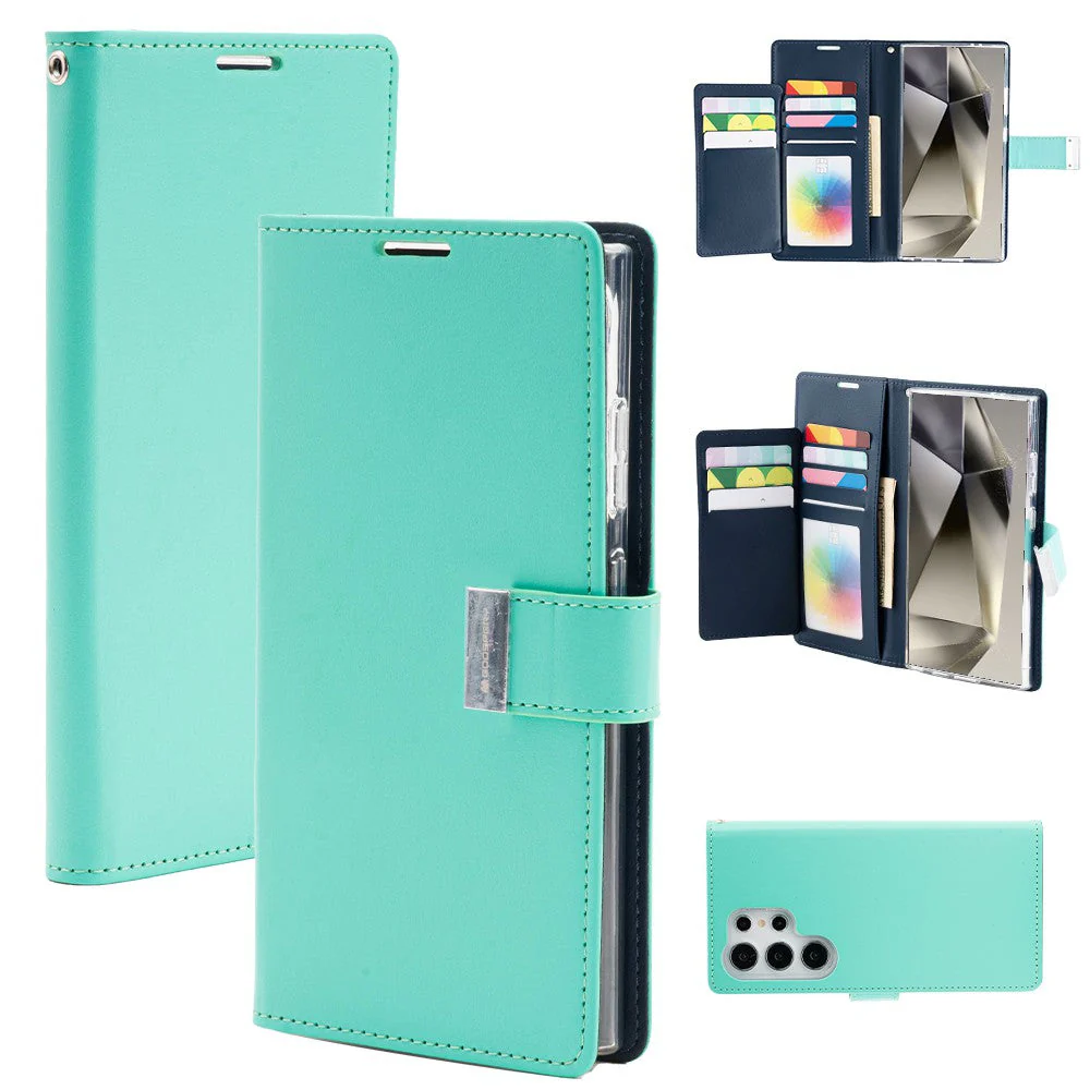 Goospery Rich Diary for Galaxy S24 Ultra - Mint - Image 2