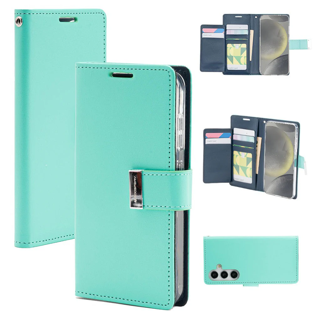 Goospery Rich Diary for Samsung Galaxy S25 Plus - Mint, MagSafe - Image 5
