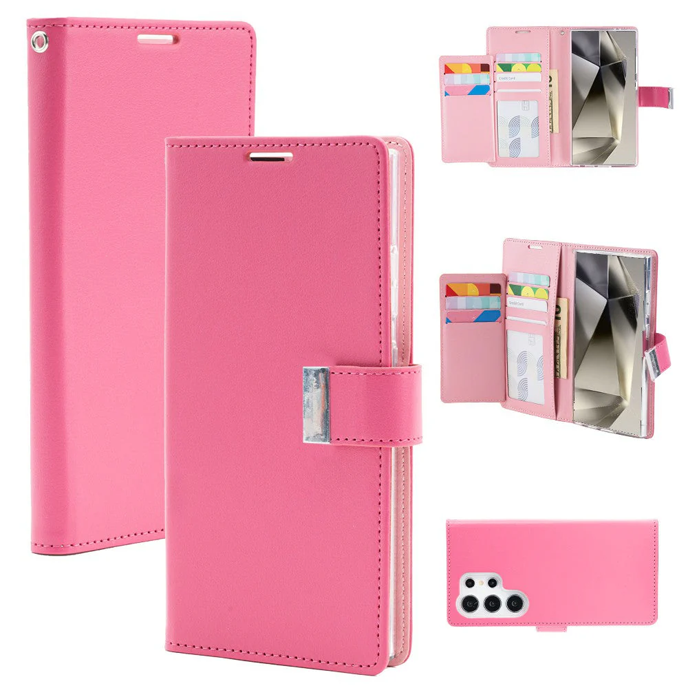 Goospery Rich Diary for Samsung Galaxy S25 Ultra - Hot Pink, Magsafe - Image 5