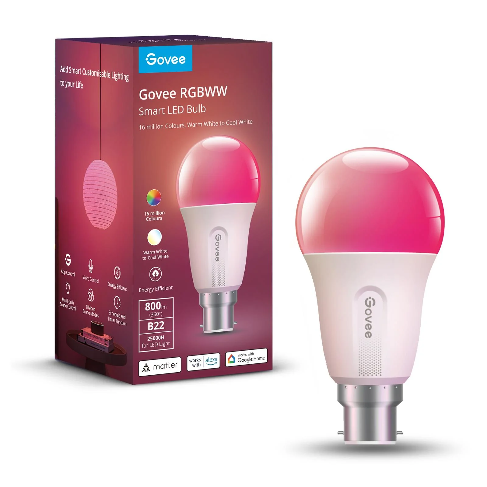 Govee B22 Smart Light Bulb (Matter) - Image 2