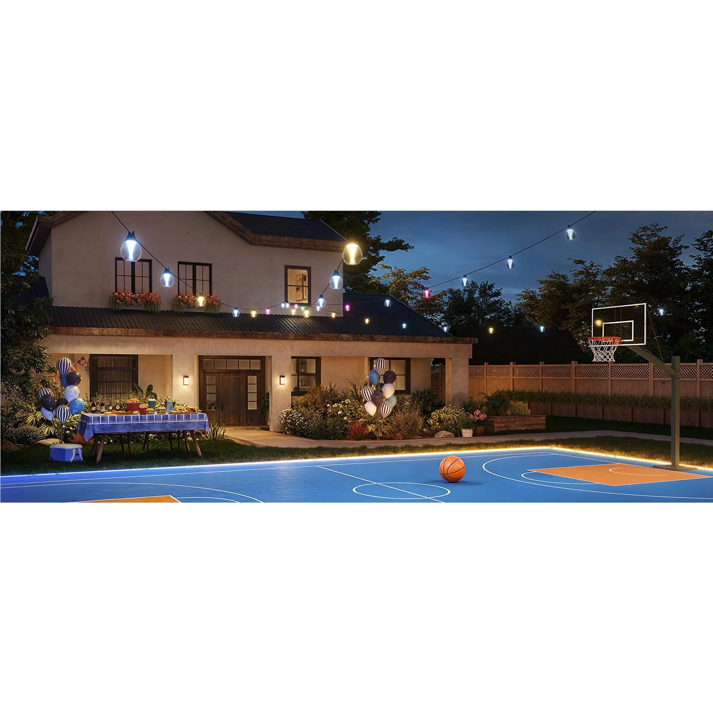 Govee Outdoor Clear Bulb String Lights (15m) - Image 6