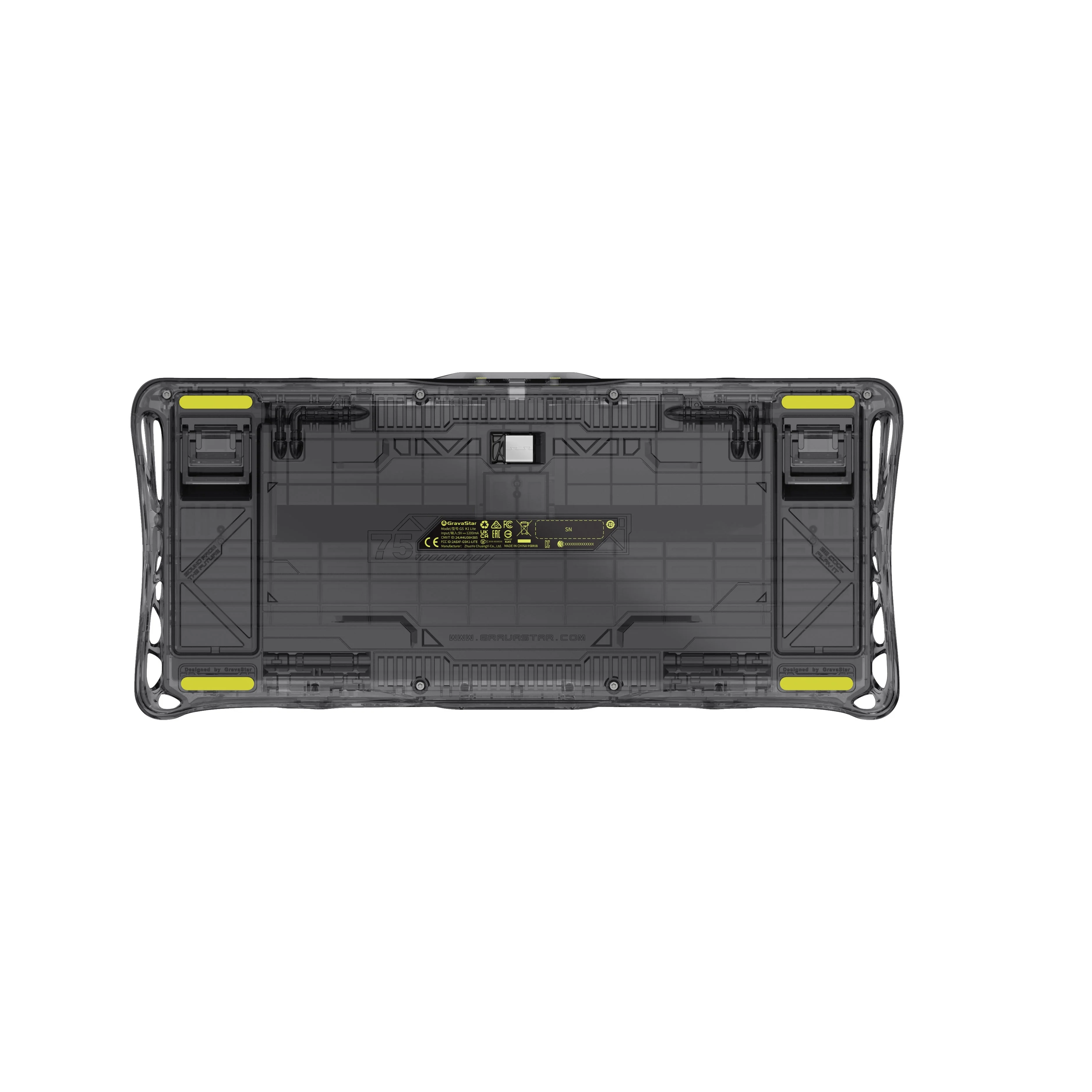 GravaStar Mercury K1 Lite Gaming Mechanical Keyboard (Transparent Black) - Image 6