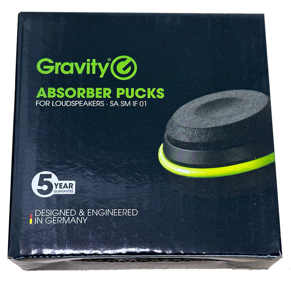 Gravity 4.2cm Absorber Pucks Base Stand For Monitor Speaker 4pc (Black) - Image 4