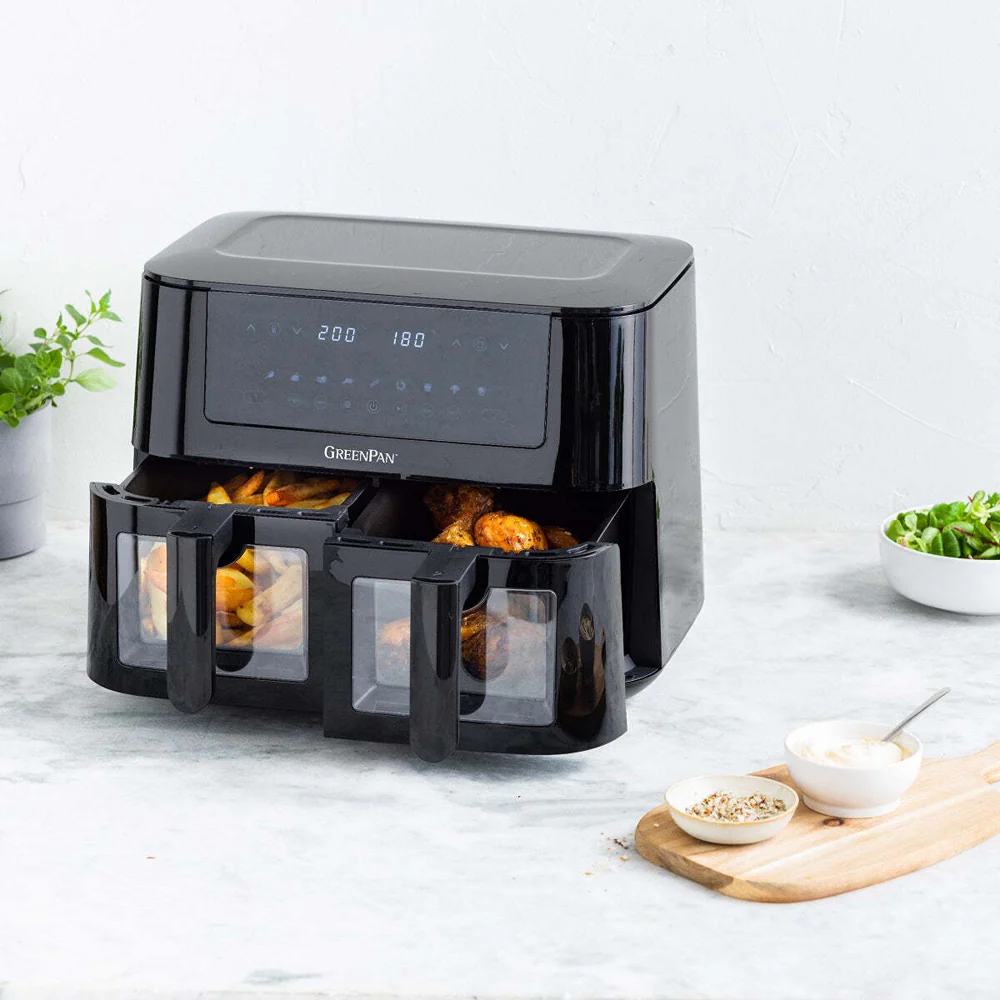 GreenPan Bistro 2 Baskets Electric Airfryer Home Benchtop Kitchen Cookware - Image 3