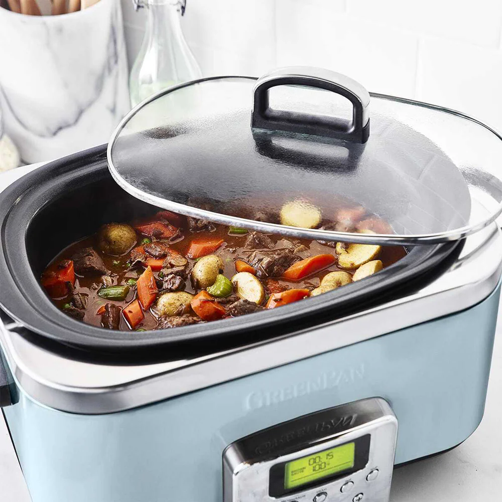 GreenPan Elite Blue Haze Electric Slow Cooker 230V 2200W Home Kitchen Cookware - Image 3