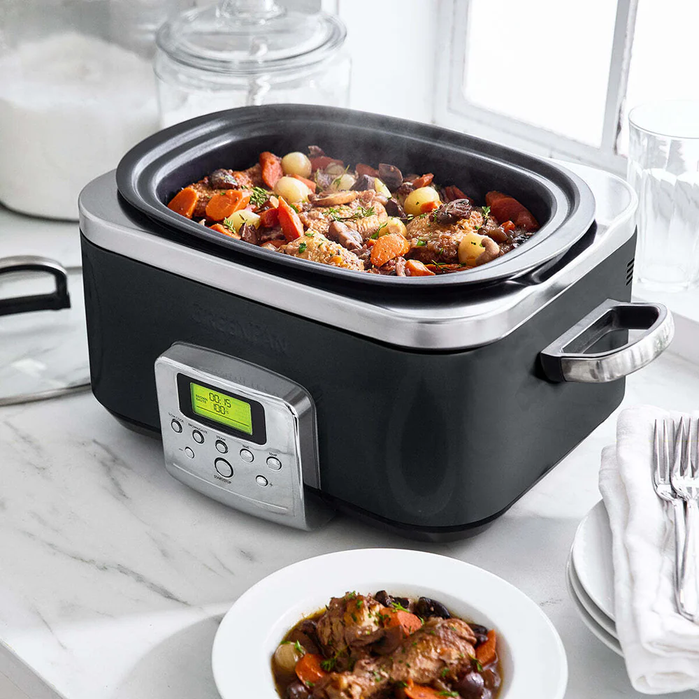 GreenPan Elite Electric Black Slow Cooker 230V 2200W Home Kitchen Cookware - Image 3