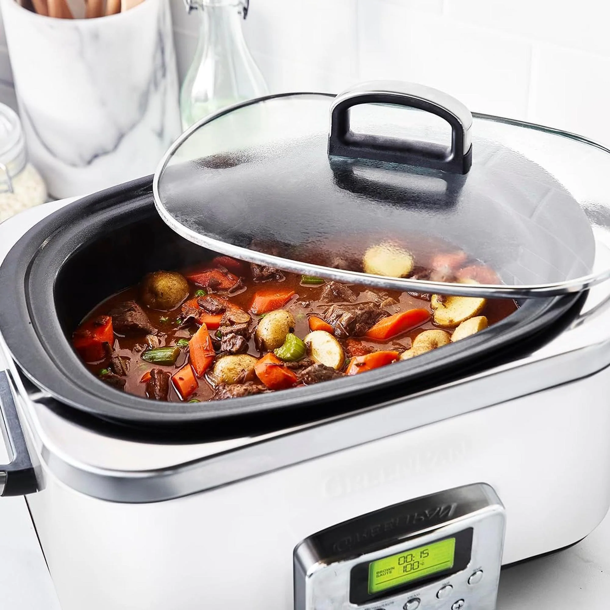 Greenpan Slow Cooker 6L (Cloud Cream) - Image 2