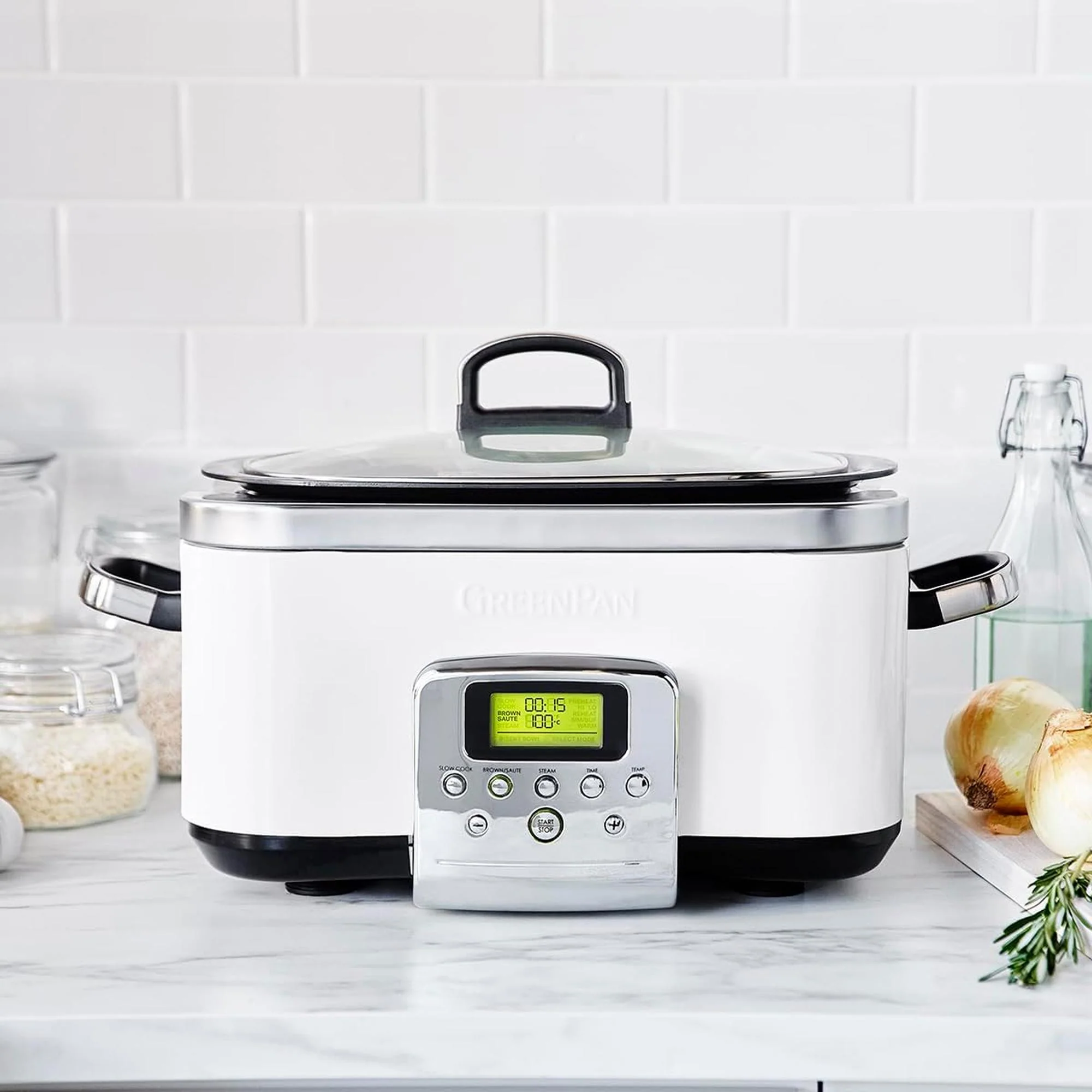 Greenpan Slow Cooker 6L (Cloud Cream) - Image 3