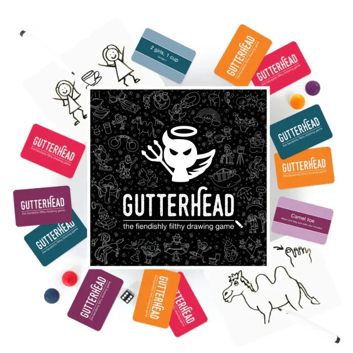 Gutter Games Gutterhead Pictionary and Cards Party Game - Image 4