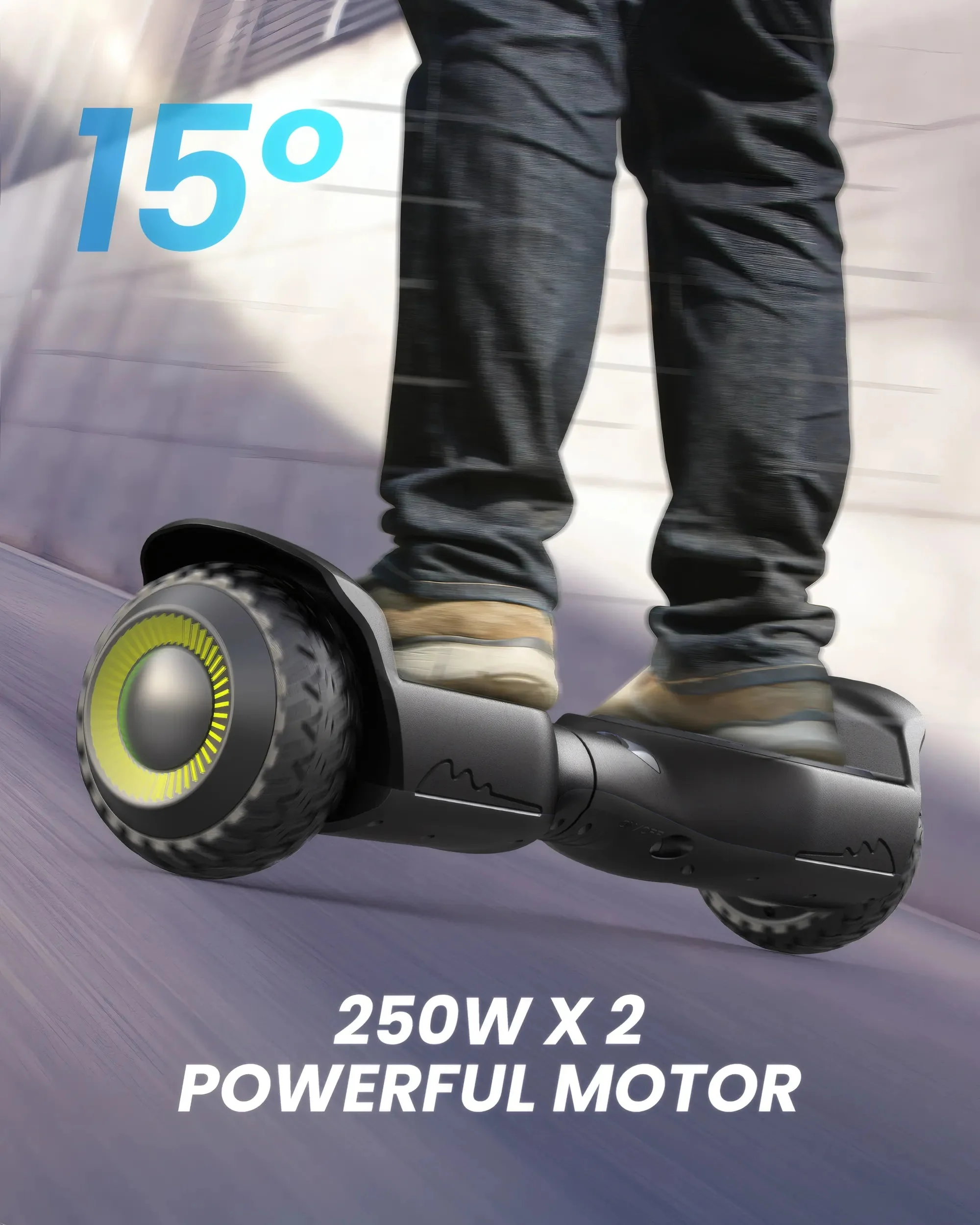GYROOR G13 Off Road Hoverboard (Black) - Image 3