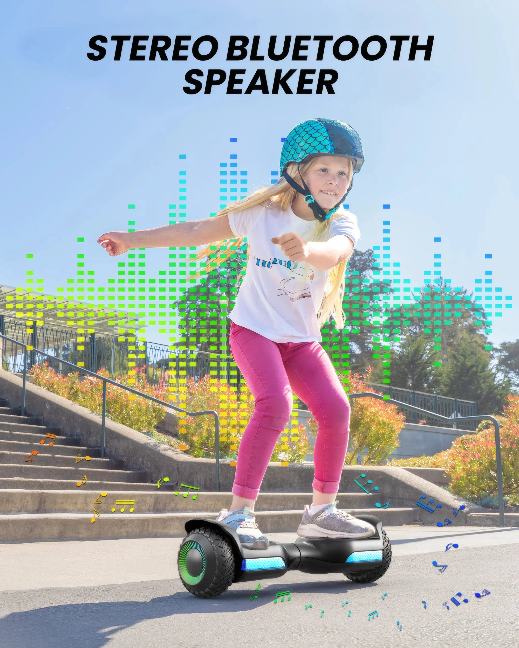 GYROOR G13 Off Road Hoverboard (Blue) - Image 5