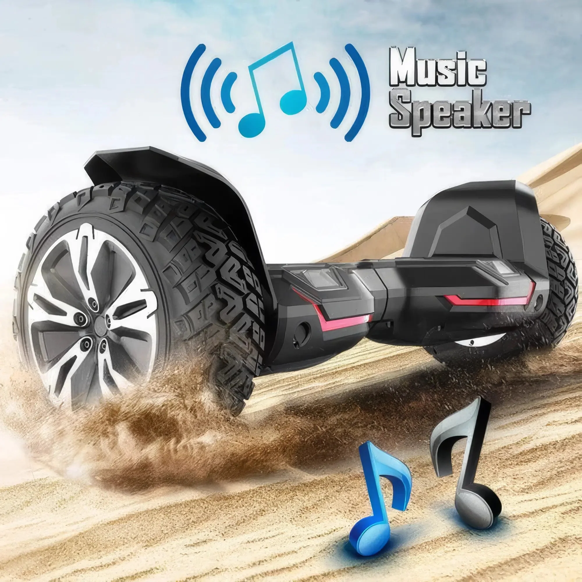 GYROOR G2 Warrior Hoverboard (Black) - Image 7