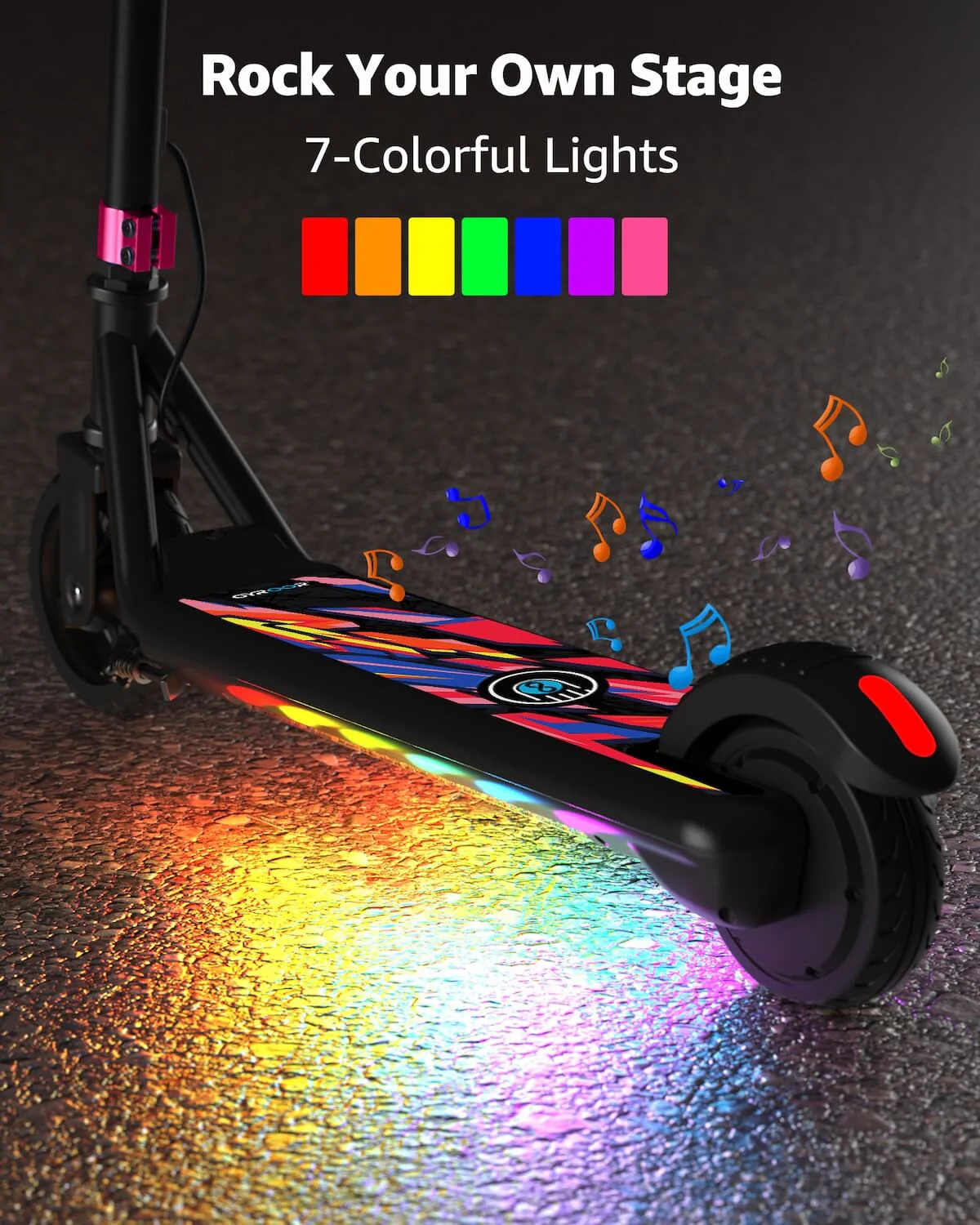 GYROOR H30 Max Kids Electric Scooter With Bluetooth Beats (Blue) - Image 5