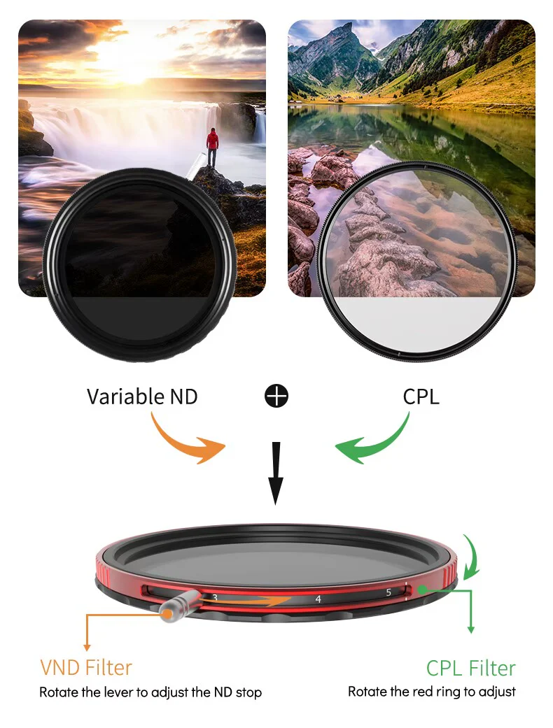 Haida 67mm PROII CPL-VND 2-in-1 Filter (3-7 Stops) - Image 6