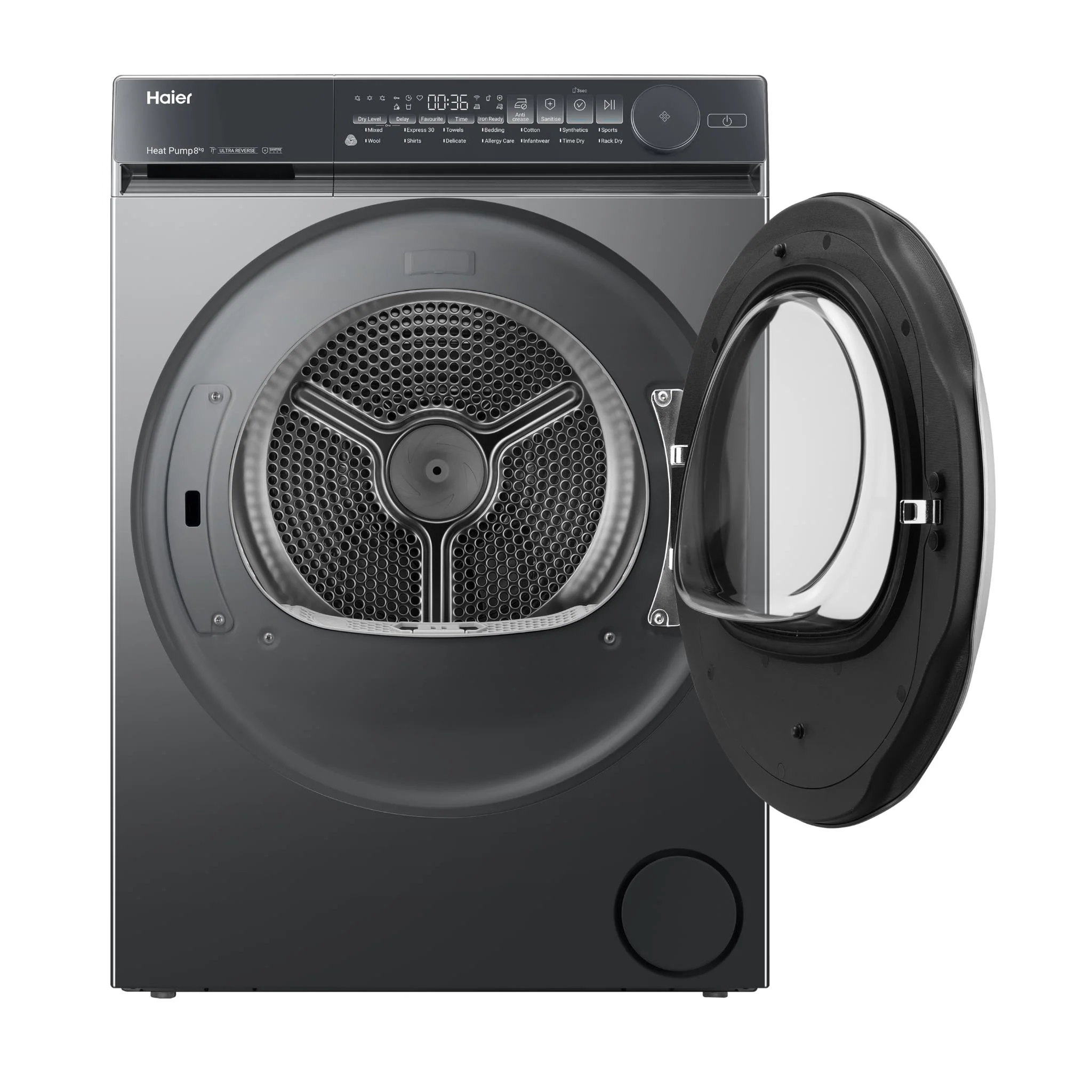 Haier HDHPS80NB1 500 Series 8kg Heat Pump Dryer (Dark) - Image 6