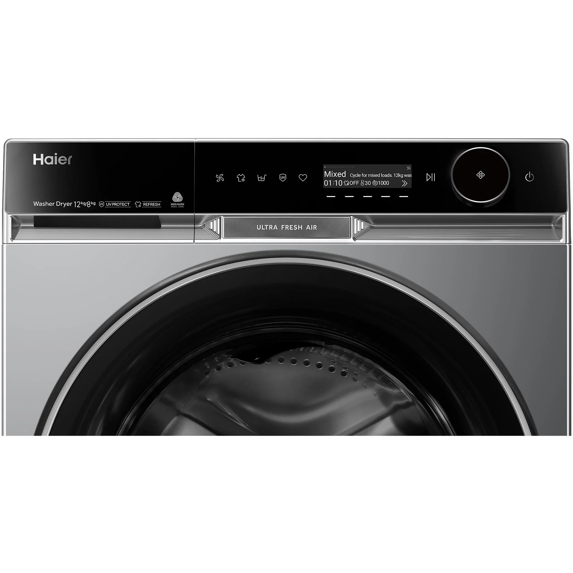 Haier HWD1280PXB1 600 Series 12kg/8kg Front Load Washer Dryer Combo (Dark) - Image 3