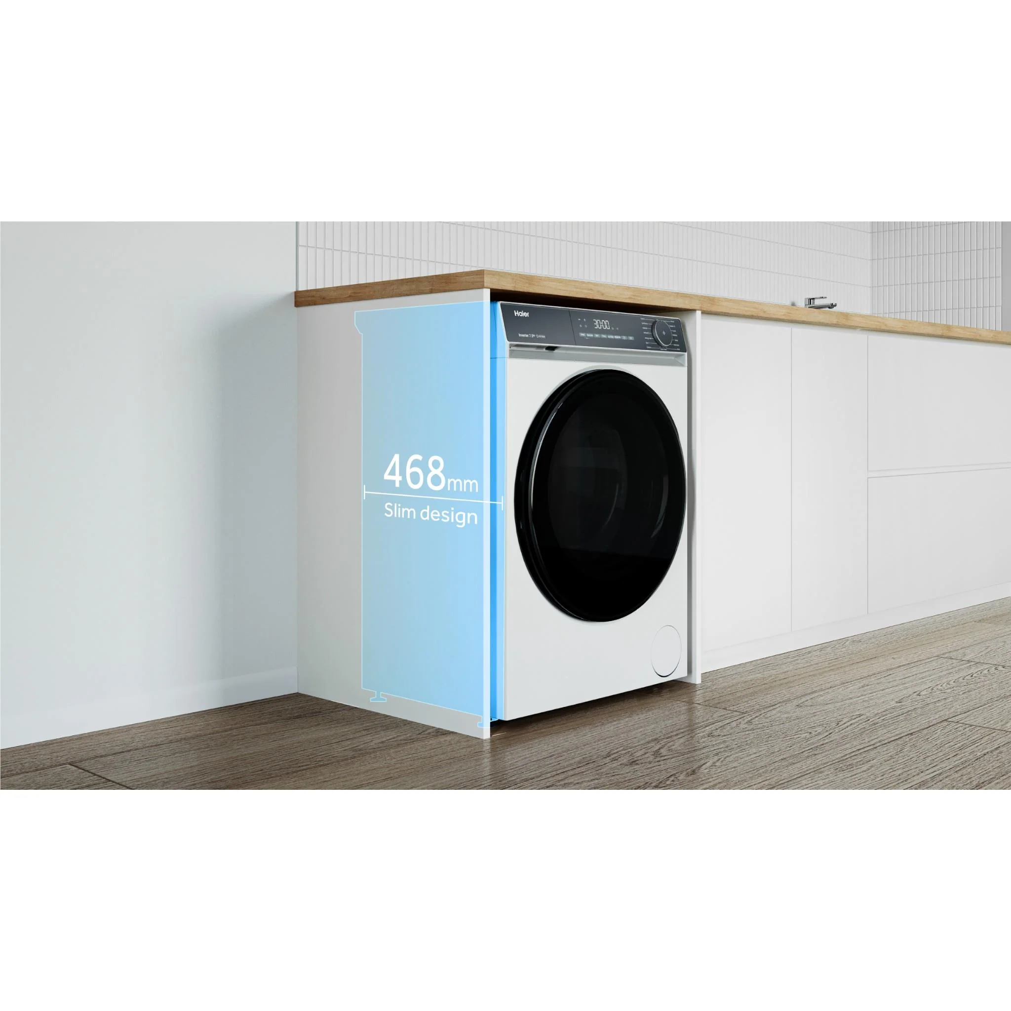 Haier HWF75KW1 300 Series 7.5kg Front Load Washer (White) - Image 6