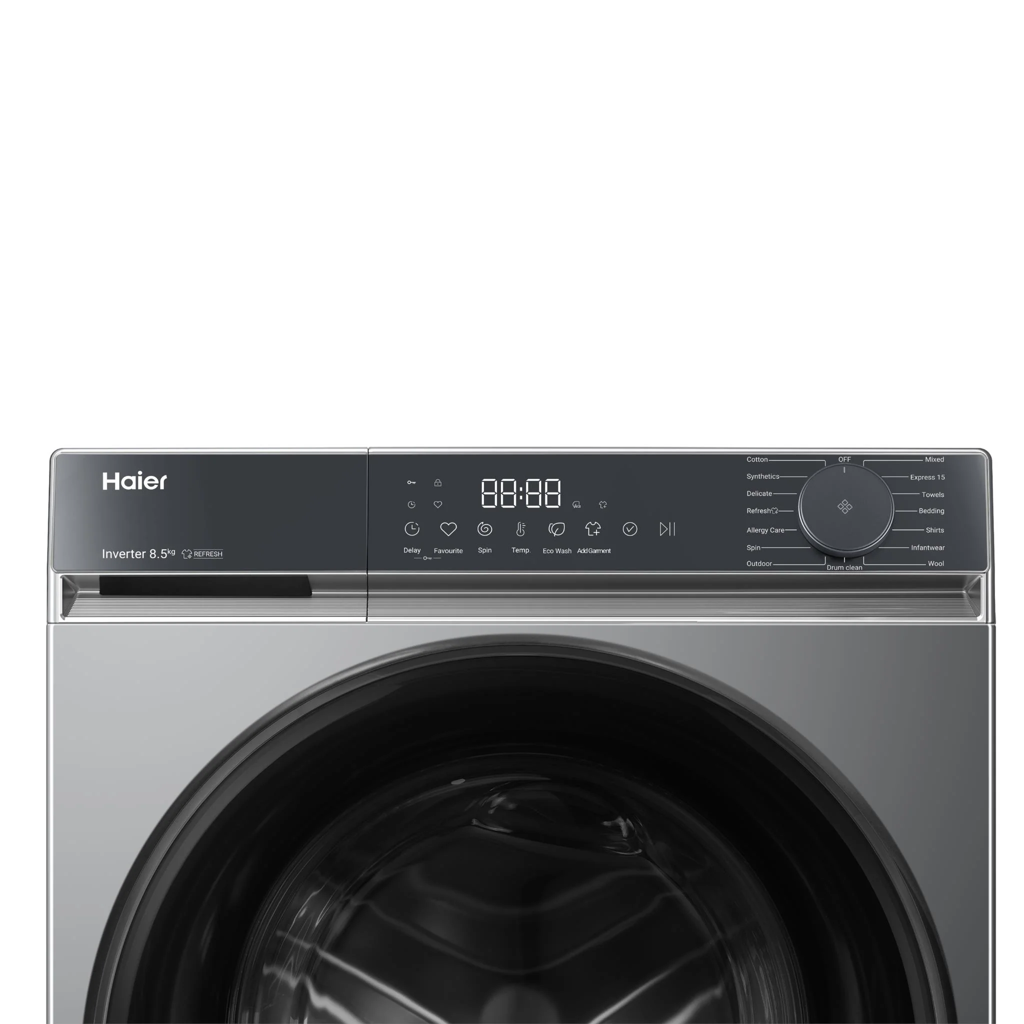 Haier HWF85KB1 300 Series 8.5kg Front Load Washer (Dark) - Image 4