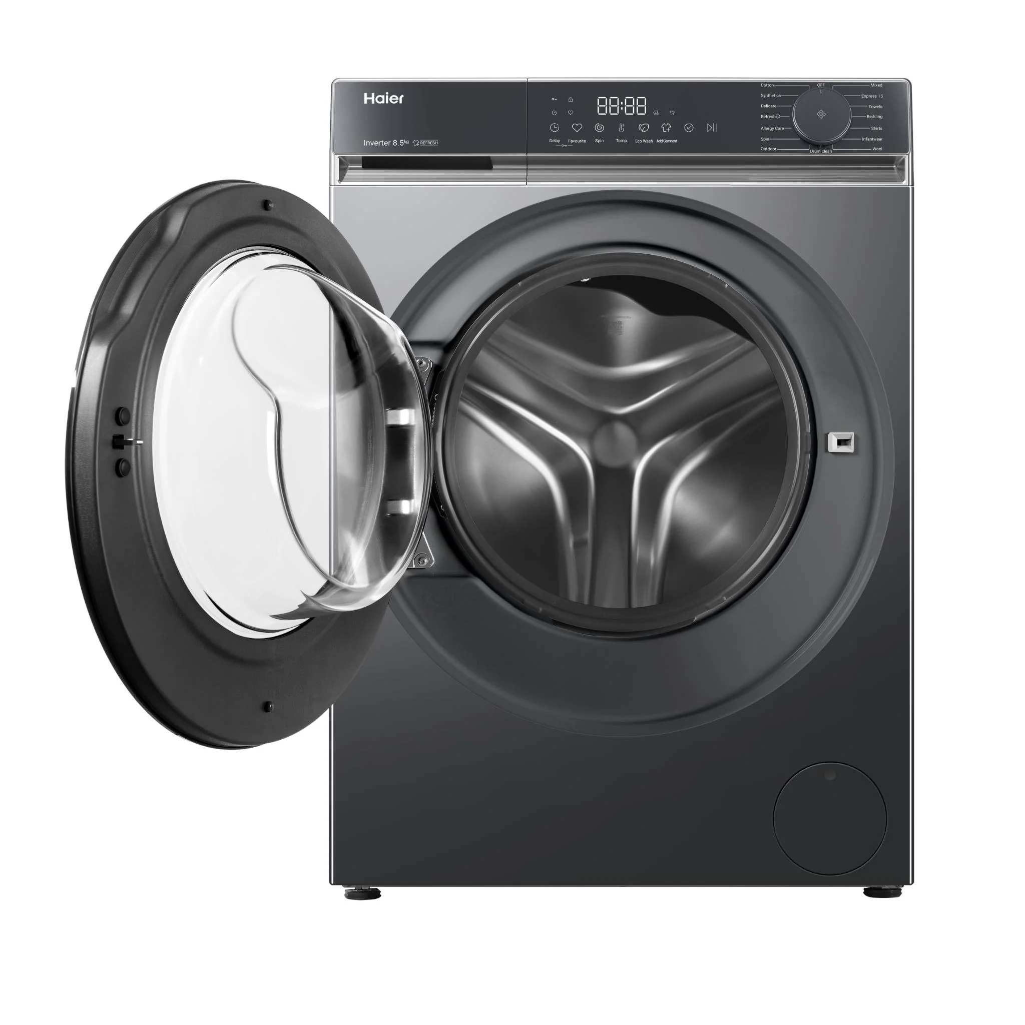 Haier HWF85KB1 300 Series 8.5kg Front Load Washer (Dark) - Image 5