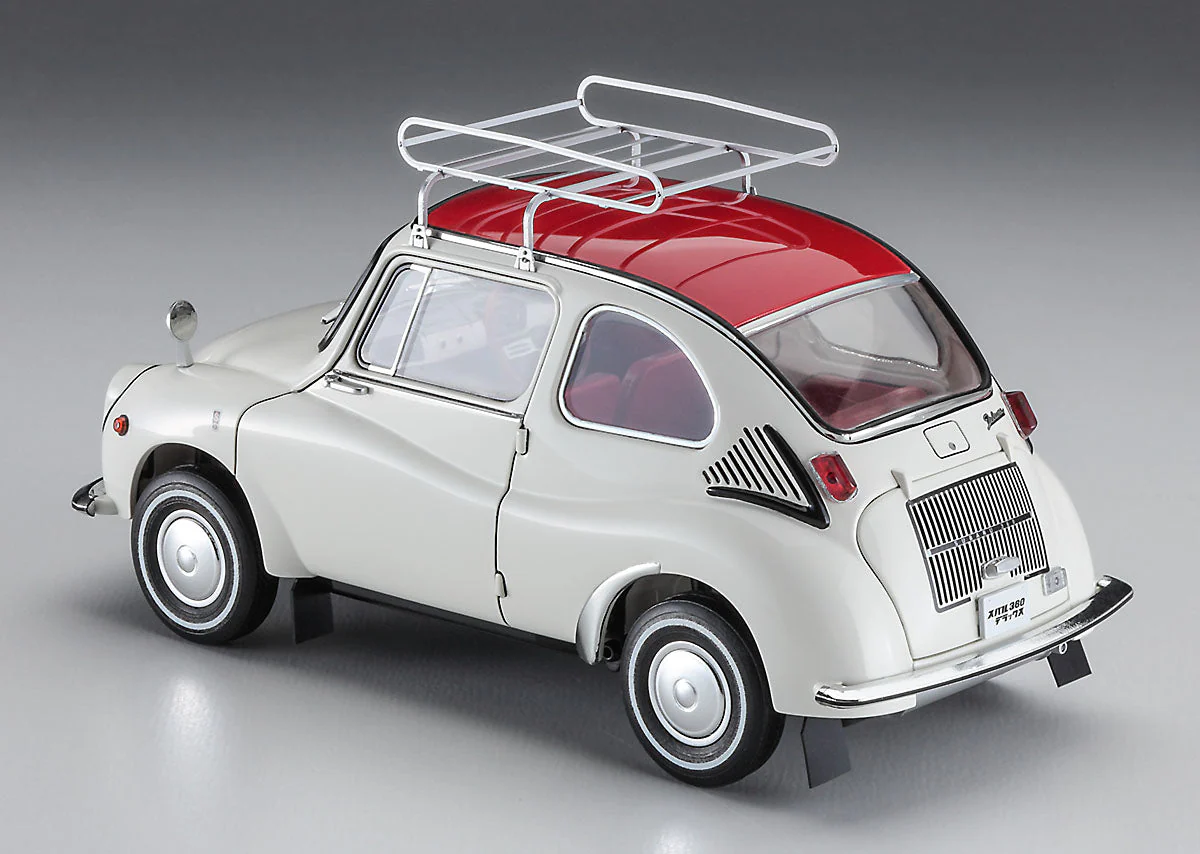 Hasegawa 1/24 Subaru 360 Deluxe with Roof Carrier - Classic Car Model Kit - Image 3