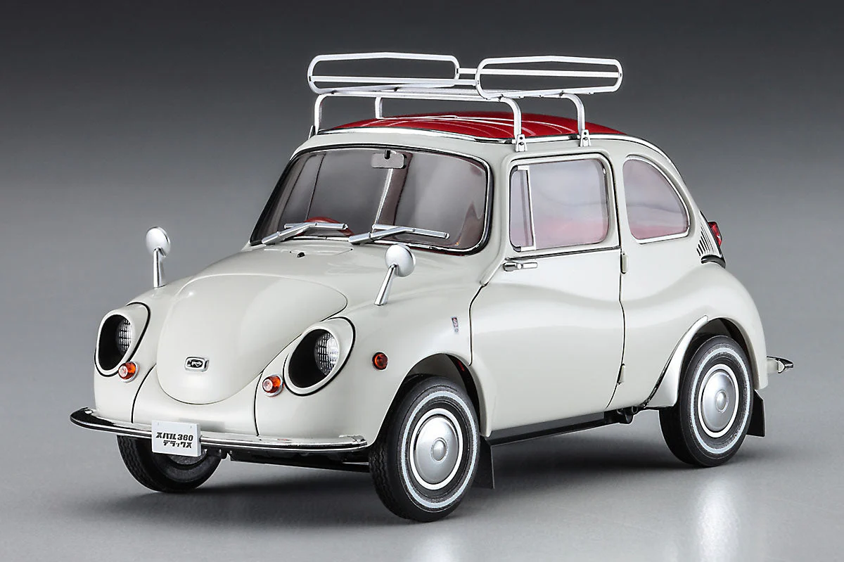 Hasegawa 1/24 Subaru 360 Deluxe with Roof Carrier - Classic Car Model Kit - Image 4