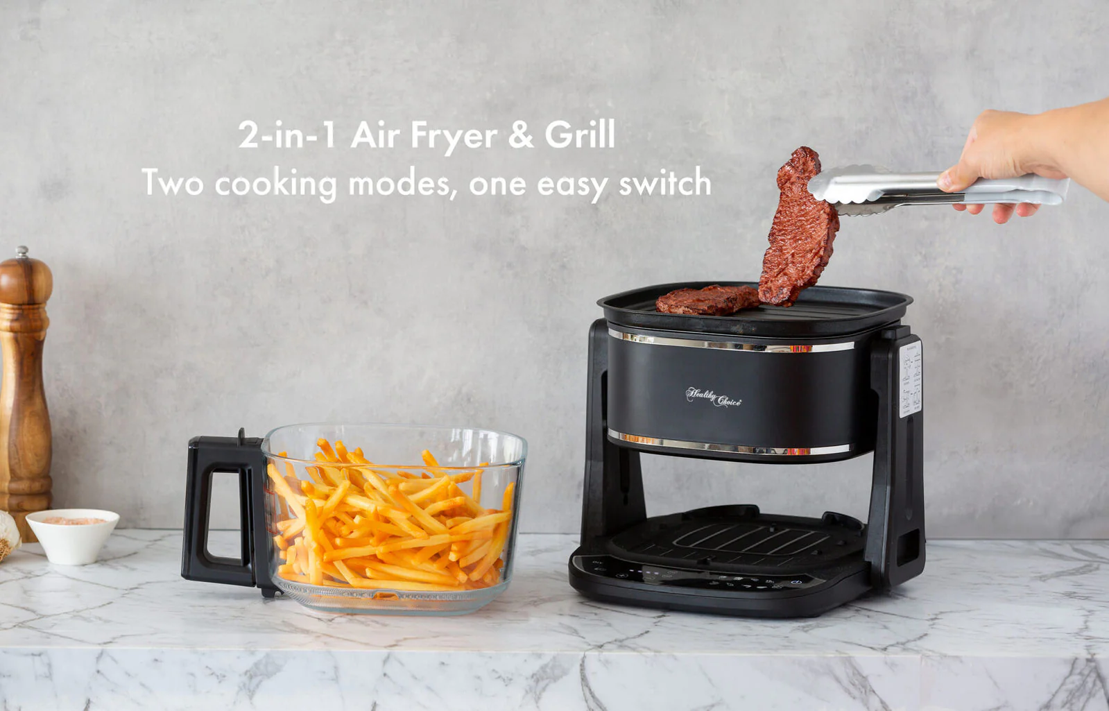 Healthy Choice 2in1 Air Fryer and Grill 5L - Image 2