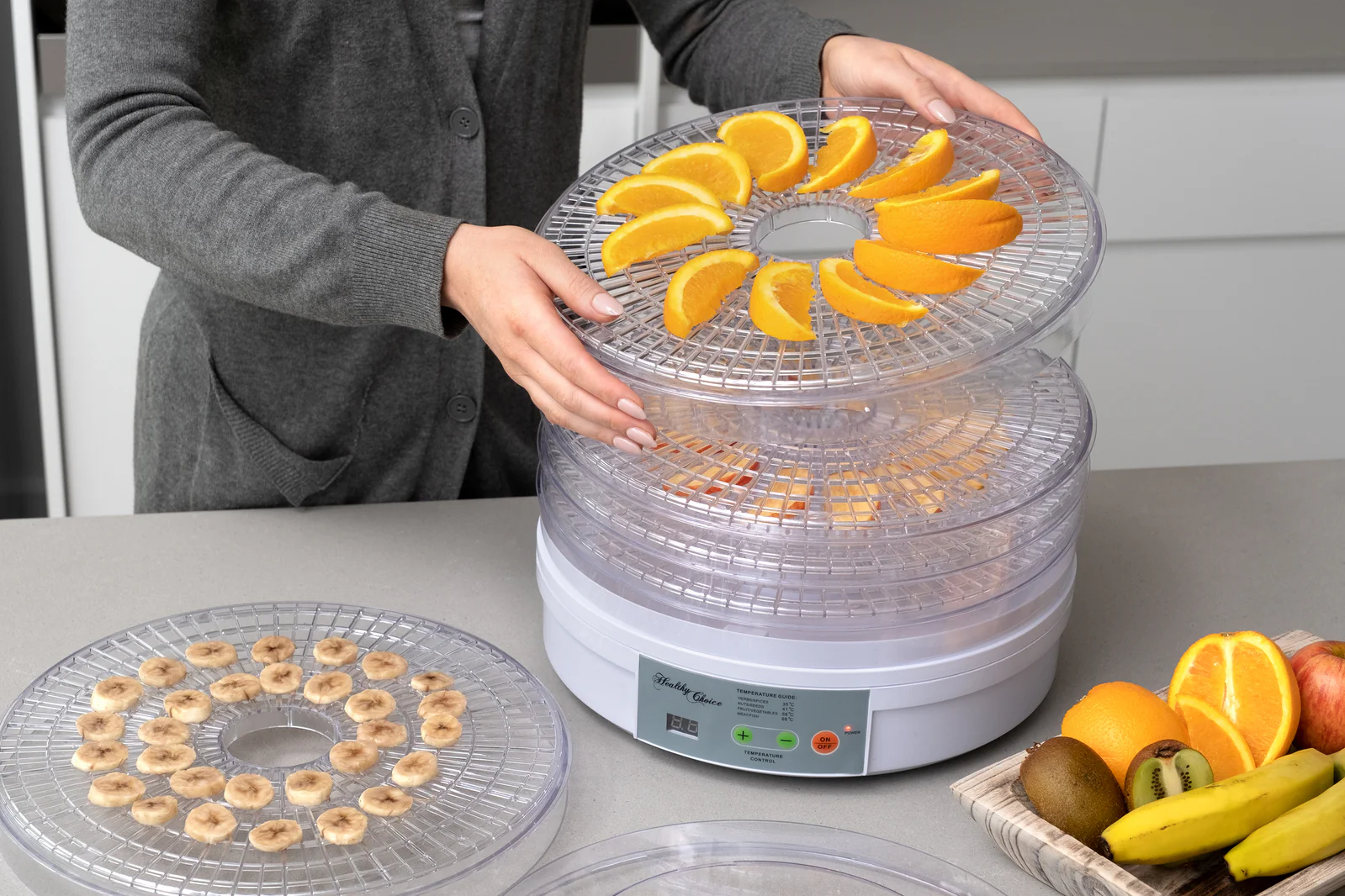Healthy Choice 5 Tray Food Dehydrator with 2 Power Levels - Image 7