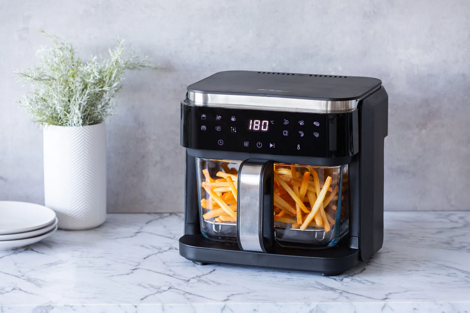 Healthy Choice PFAS-Free 1200–1400W Touch-Controlled Digital Air Fryer with Glass Basket 6.5L - Image 6