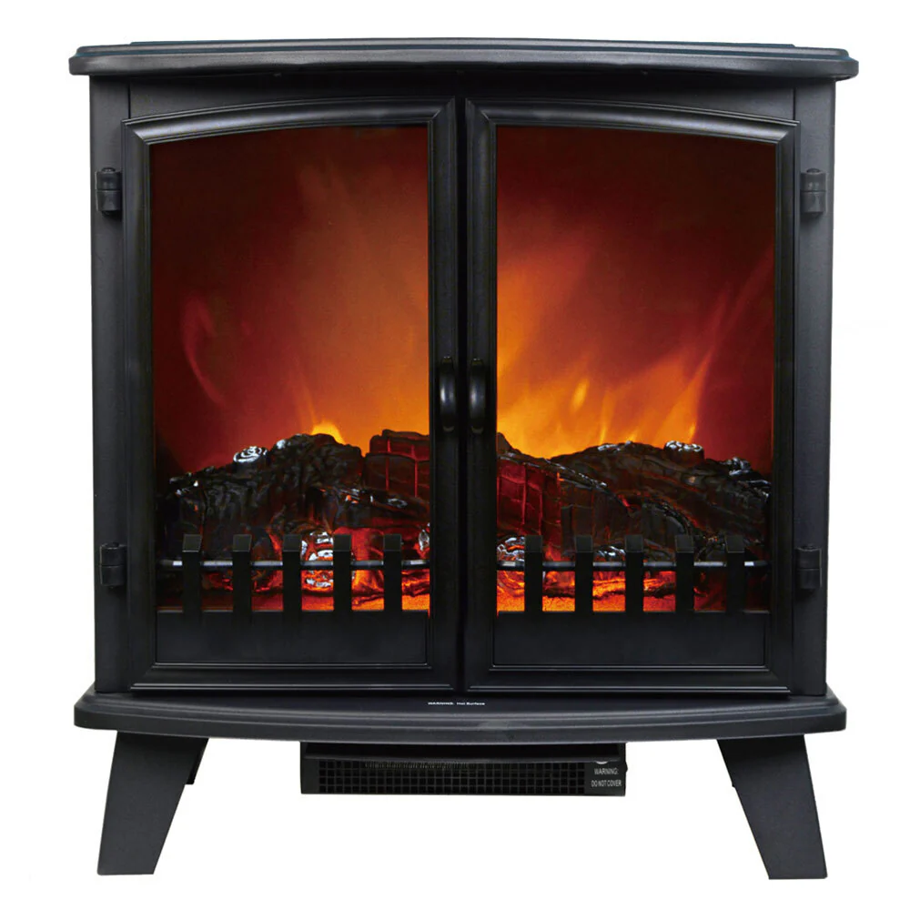 Heller 1800W 70cm Electric Fireplace Heater Freestanding Heating Flame Effect - Image 2