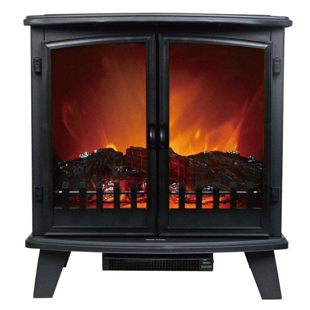 Heller 1800W 70cm Electric Fireplace Heater Freestanding Heating Flame Effect - Image 3