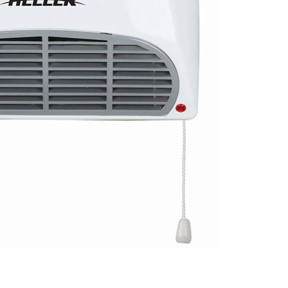 Heller 2000W Indoor Bathroom Toilet Heater 32cm with Pull Switch Wall Mounted - Image 2