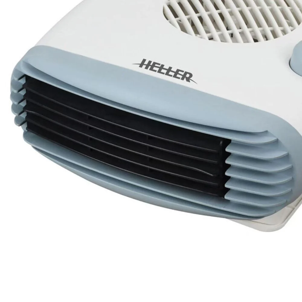 Heller 2000W Low Profile Compact Personal Indoor Fan Heater 27x26cm White - Image 3