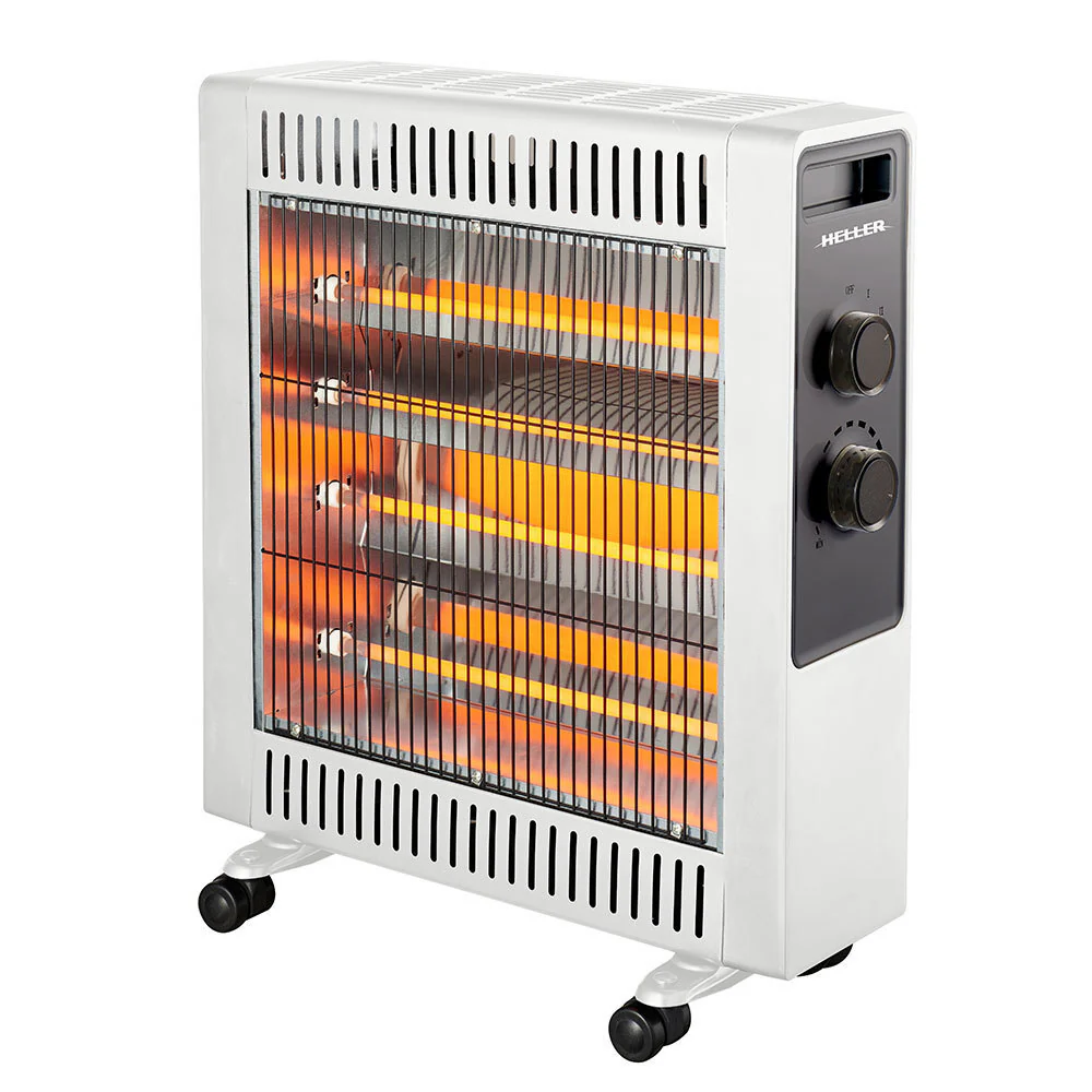 Heller 2200W Electric White Quartz Radiant Heater Floor with 2 Heating Setting - Image 2