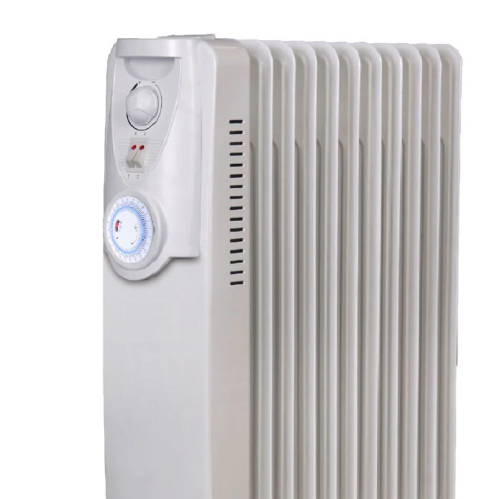 Heller 2400W Portable Electric Oil Heater Heating 11 FIN 24h Timer (White) - Image 3