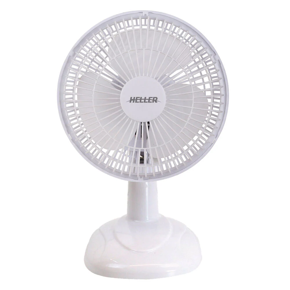 Heller HHDF15SG Table/Desk Fan 13W Tilt Adjustable Head Air Cooler 15cm WHT - Image 2