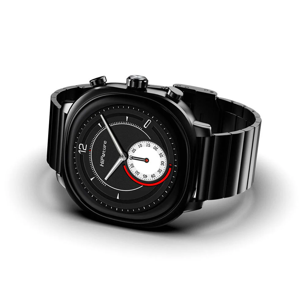 HiFuture AIX Amoled Stainless Steel Smart Watch (Caviar Black) - Image 2