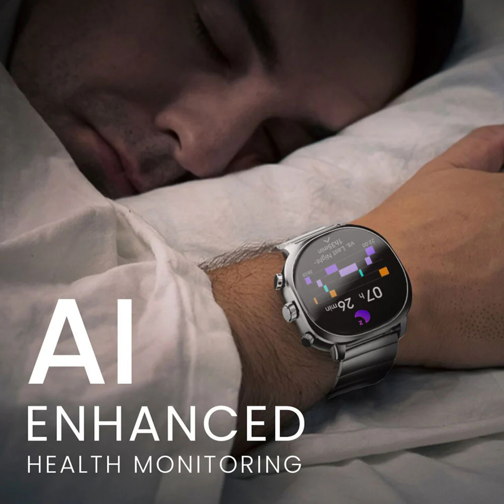 HiFuture AIX Amoled Stainless Steel Smartwatch (Titanium Silver) - Image 5