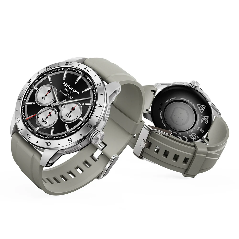 HiFuture FLEX2 Sports/Fitness Bluetooth Smart Watch 1.39" FHD Display Silver - Image 5