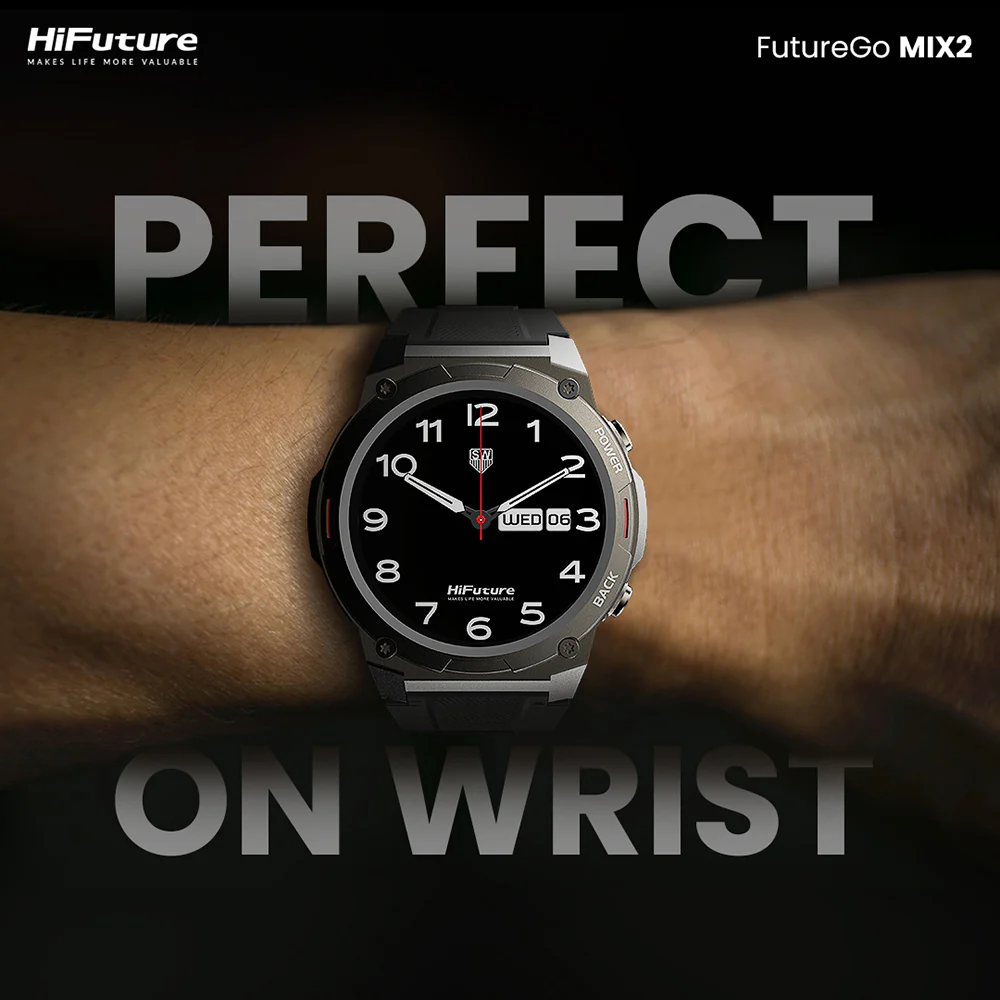 HiFuture FutureGo Mix2 AMOLED Smartwatch (Solace Grey) - Image 10