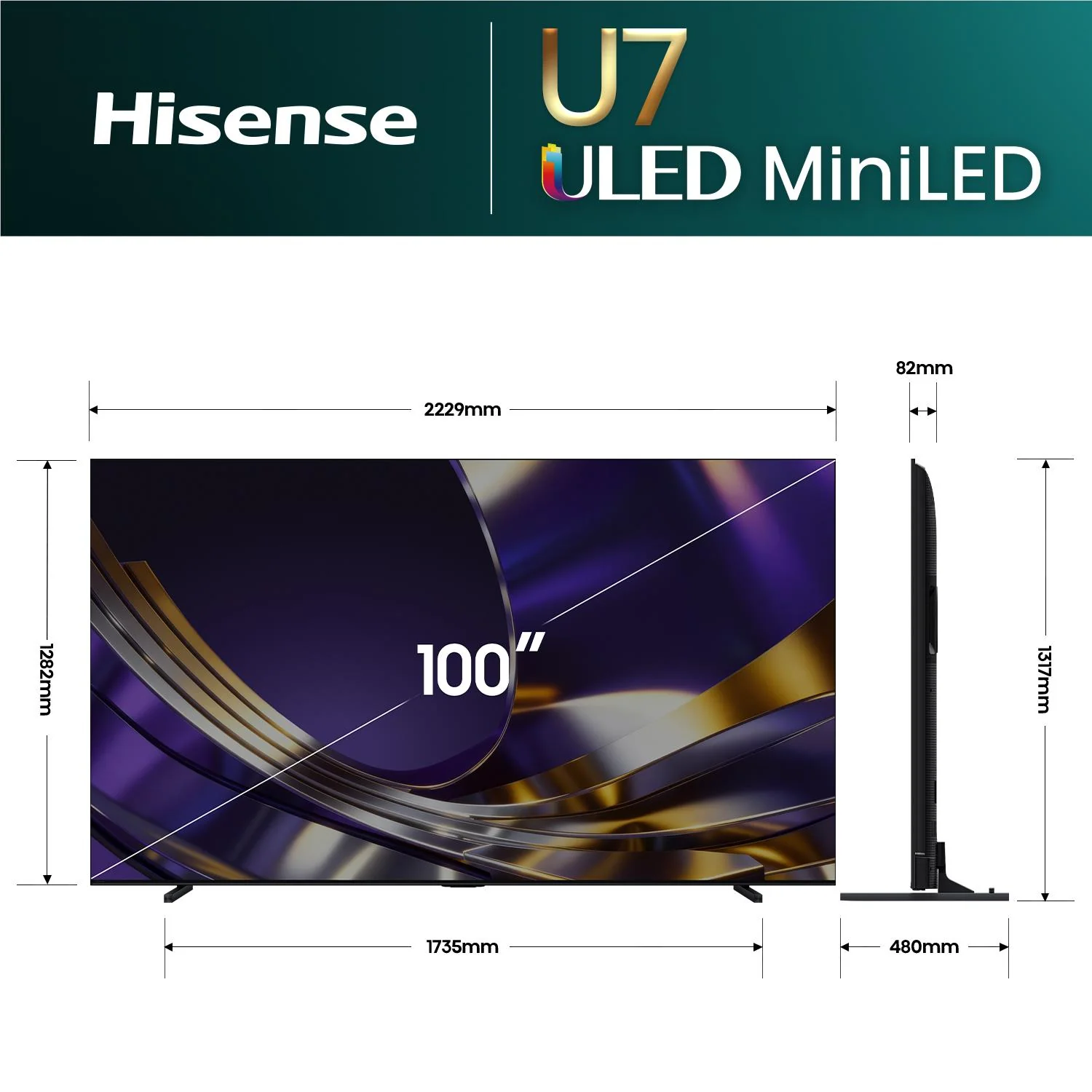 Hisense 100" U7SAU Mini LED Hi-QLED 4K Smart AI TV [2026] - Image 5