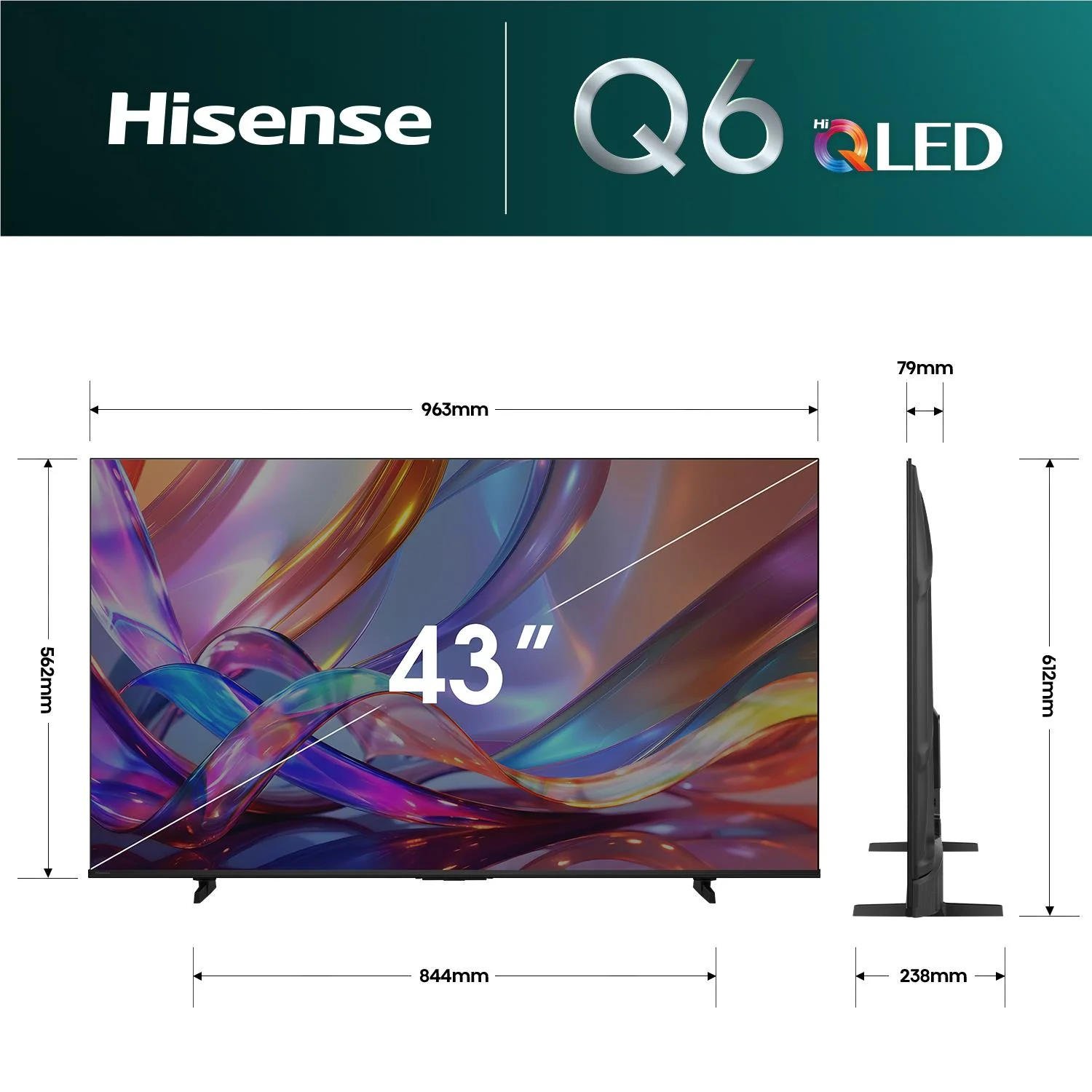 Hisense 43" Q6SAU 4K Hi-QLED Smart TV [2026] - Image 5