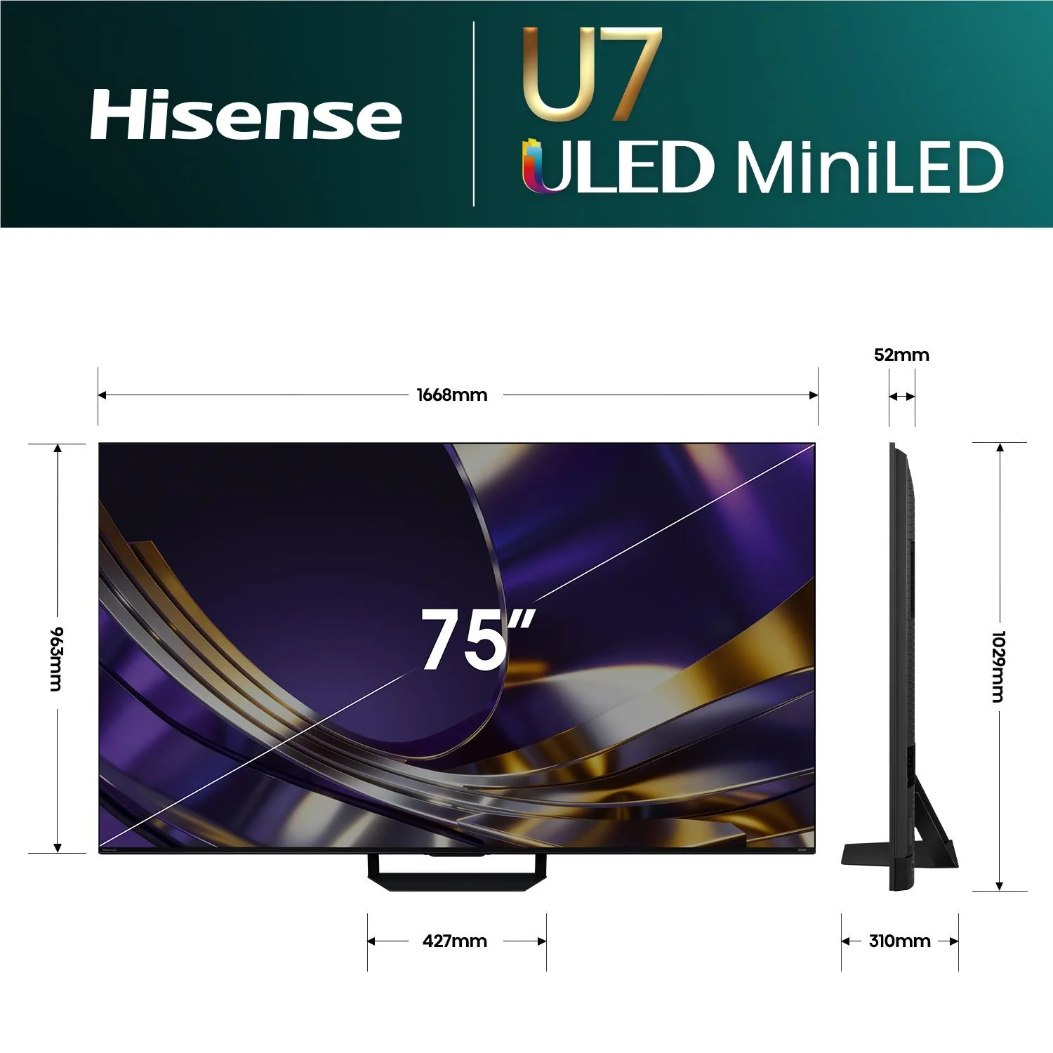 Hisense 75" U7SAU Mini LED Hi-QLED 4K Smart AI TV [2026] - Image 5