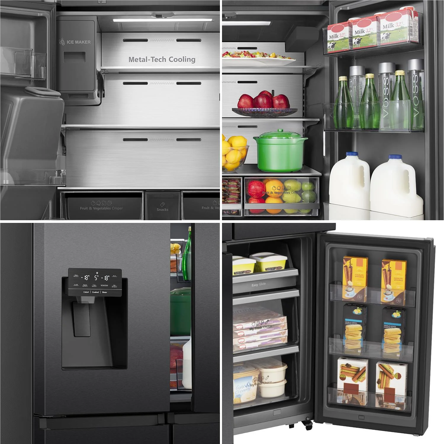 Hisense HRCD586TBWB 585L French Door Fridge (Dark Stainless Steel) - Image 3